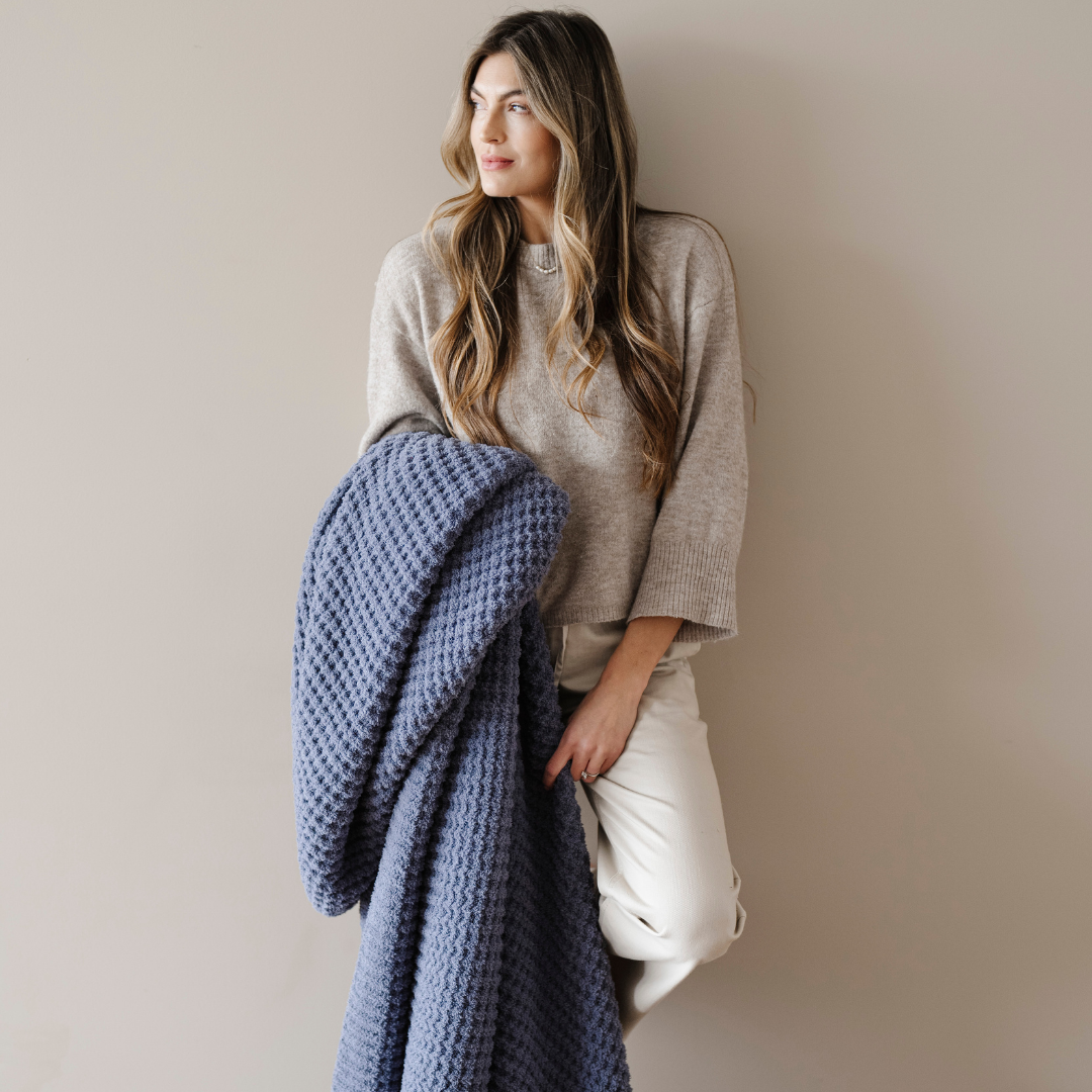 Waffle Knit Throw Blankets by Saranoni, product image 2