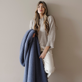 Waffle Knit XL Throw Blankets by Saranoni