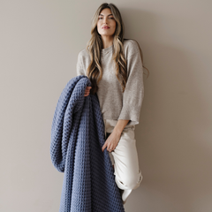 Waffle Knit XL Throw Blankets by Saranoni