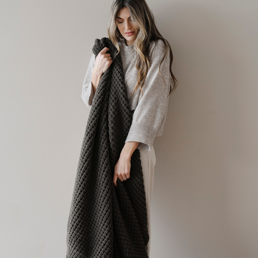 Waffle Knit XL Throw Blankets by Saranoni, product image 19