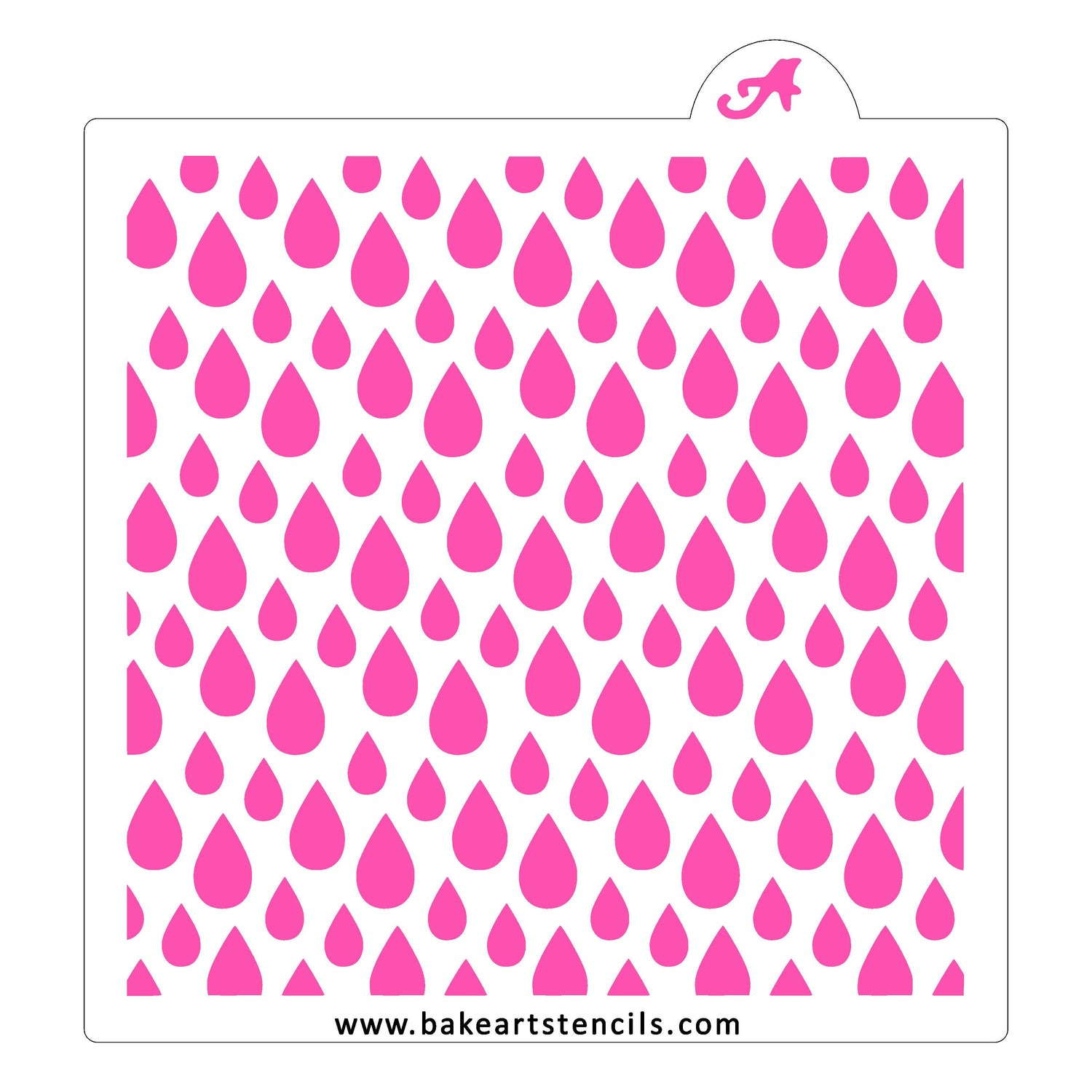 Water Droplets Pattern Cookie Stencil