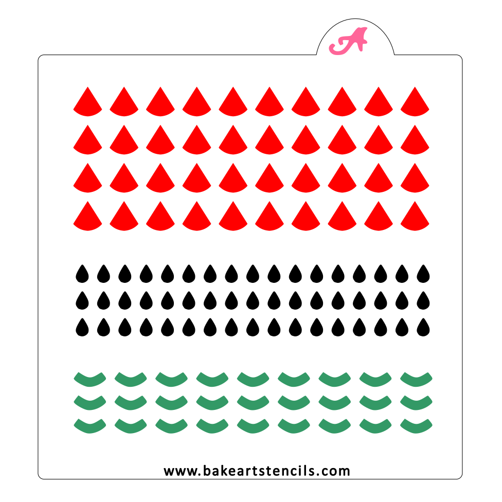 Watermelon Sprinkles Stencil