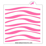 Wavy Ribbons Cookie Stencil