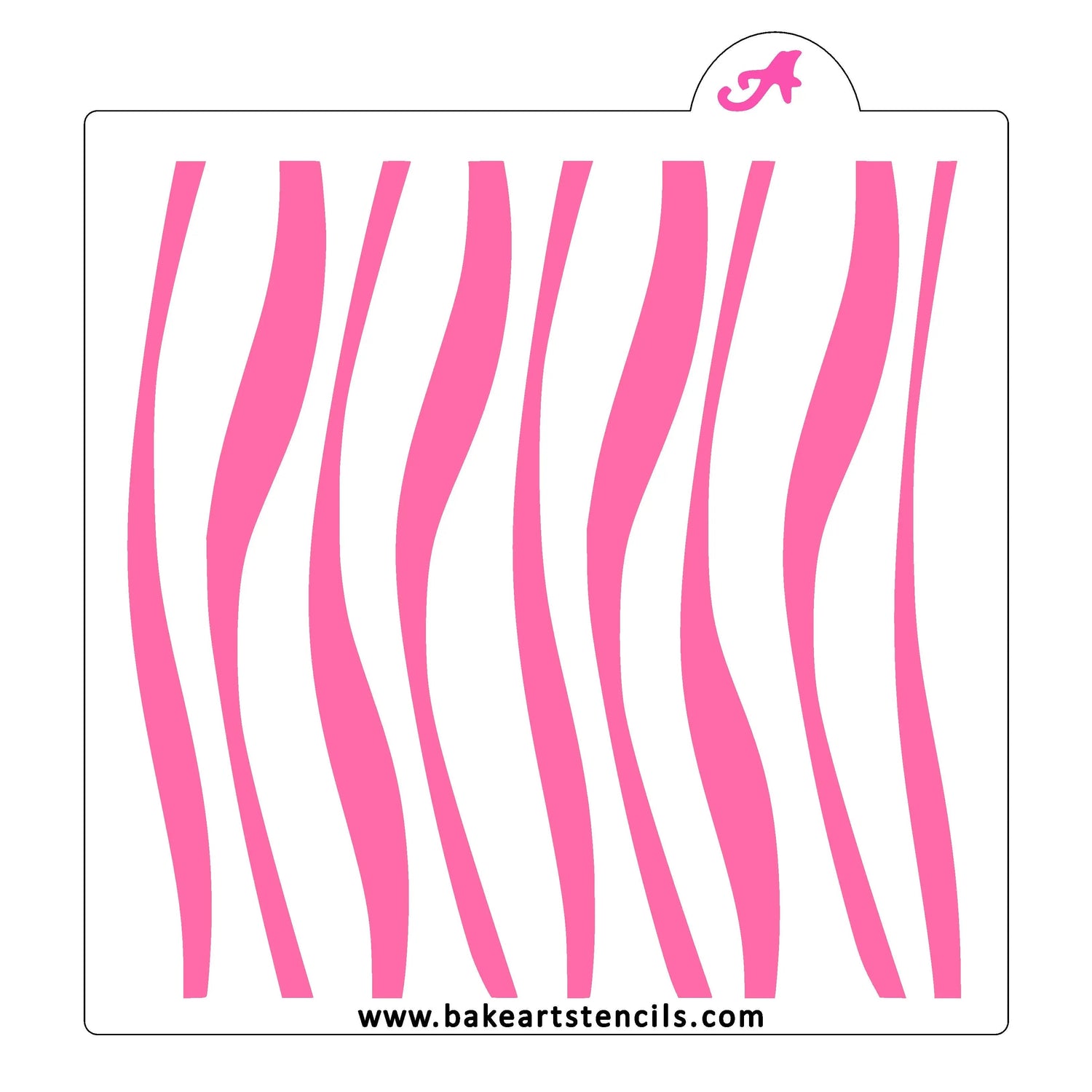 Wavy Ribbons Cookie Stencil