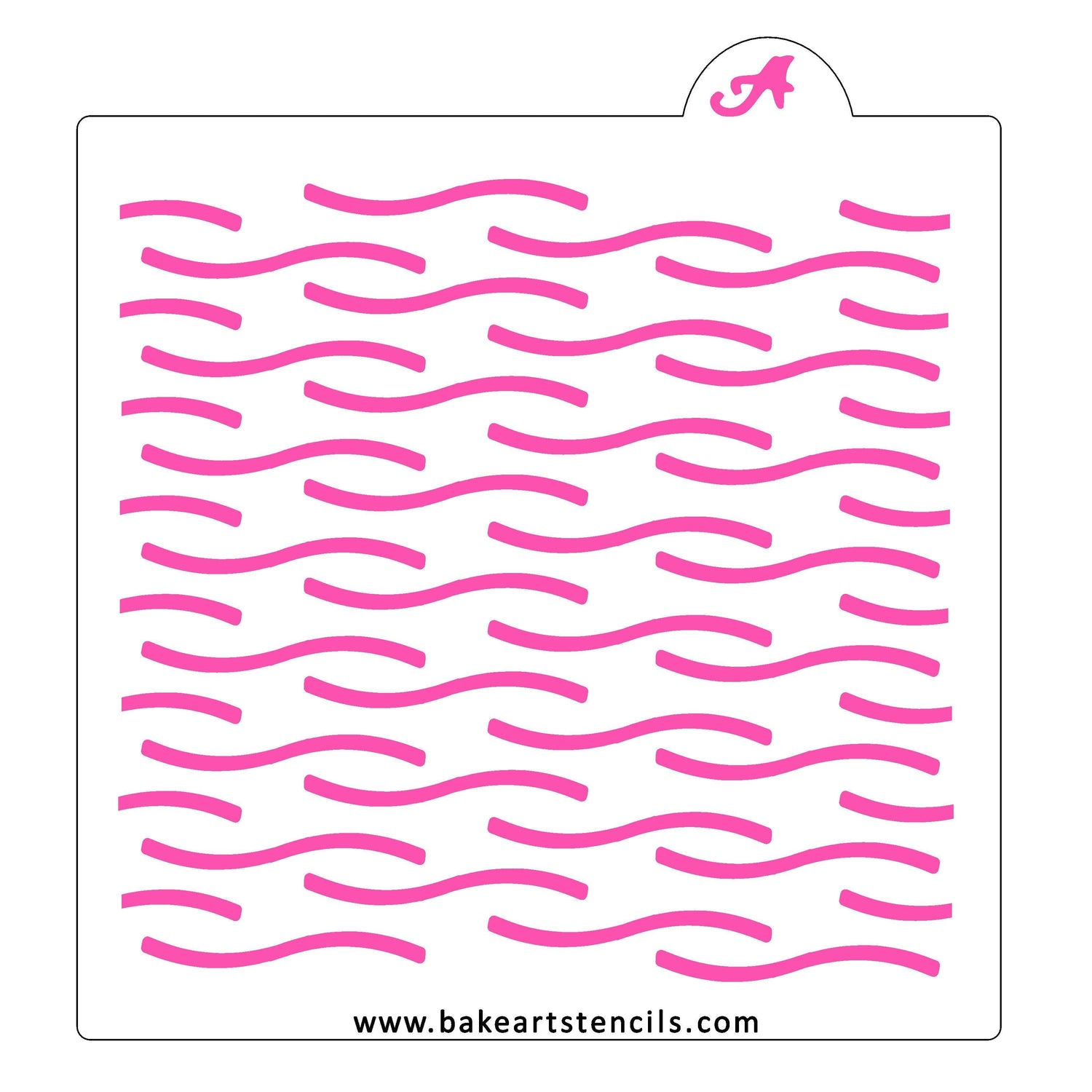 Wavy Water Pattern Stencil
