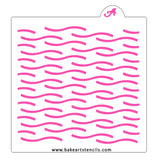 Wavy Water Pattern Stencil