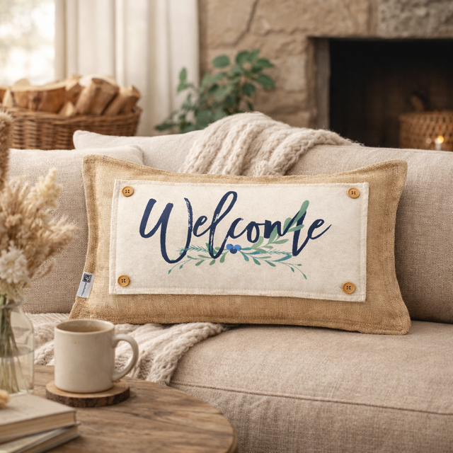 PANEL ONLY: RECTANGLE  Neutral Panel: Entry, Garden, Neutral; OLD WELCOME
