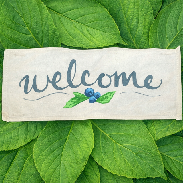 PANEL ONLY: RECTANGLE Entry, Garden, Between Holidays, House Warming, Host, Mother's Day Neutral; NEW WELCOME