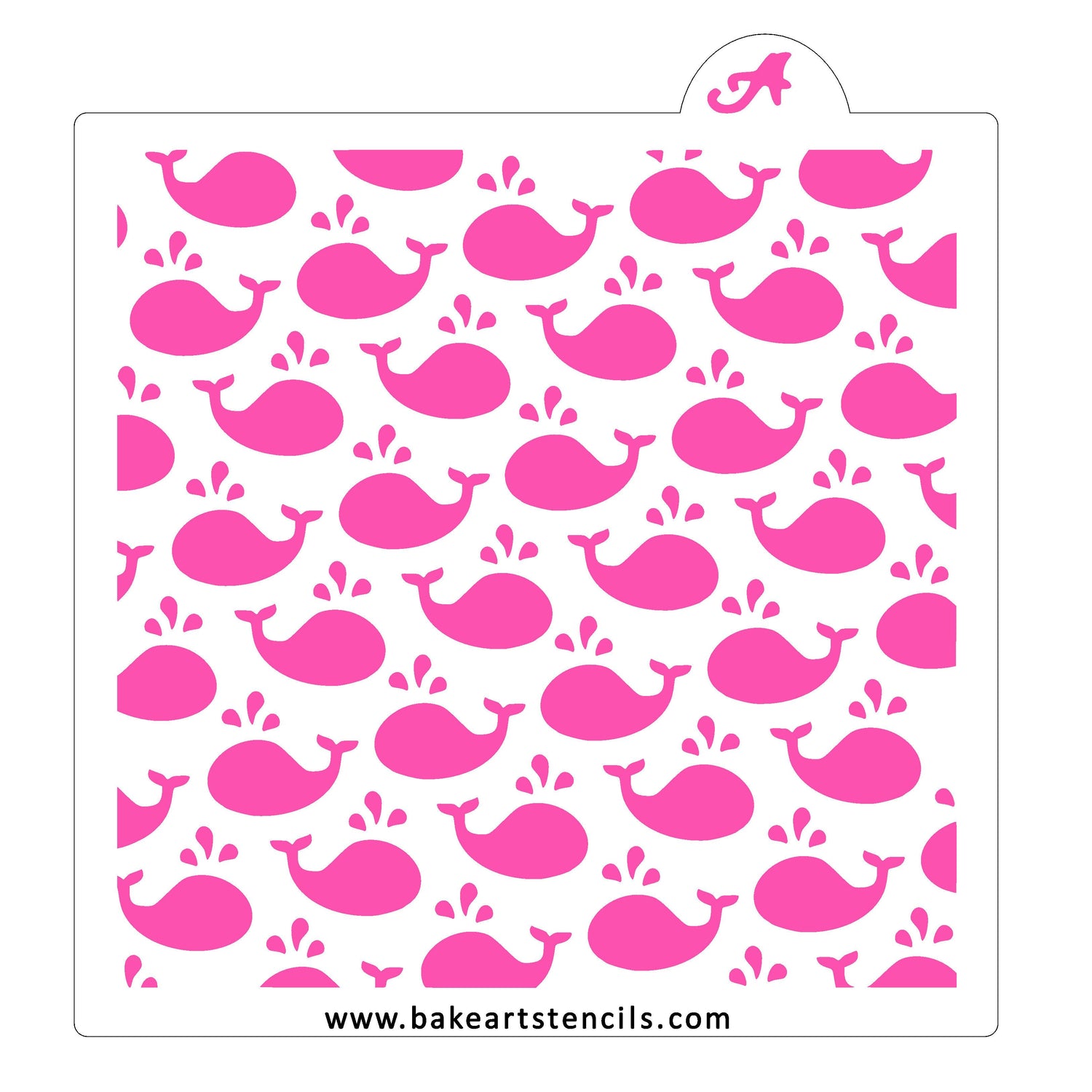 Whale Pattern Cookie Stencil