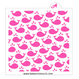 Whale Pattern Cookie Stencil