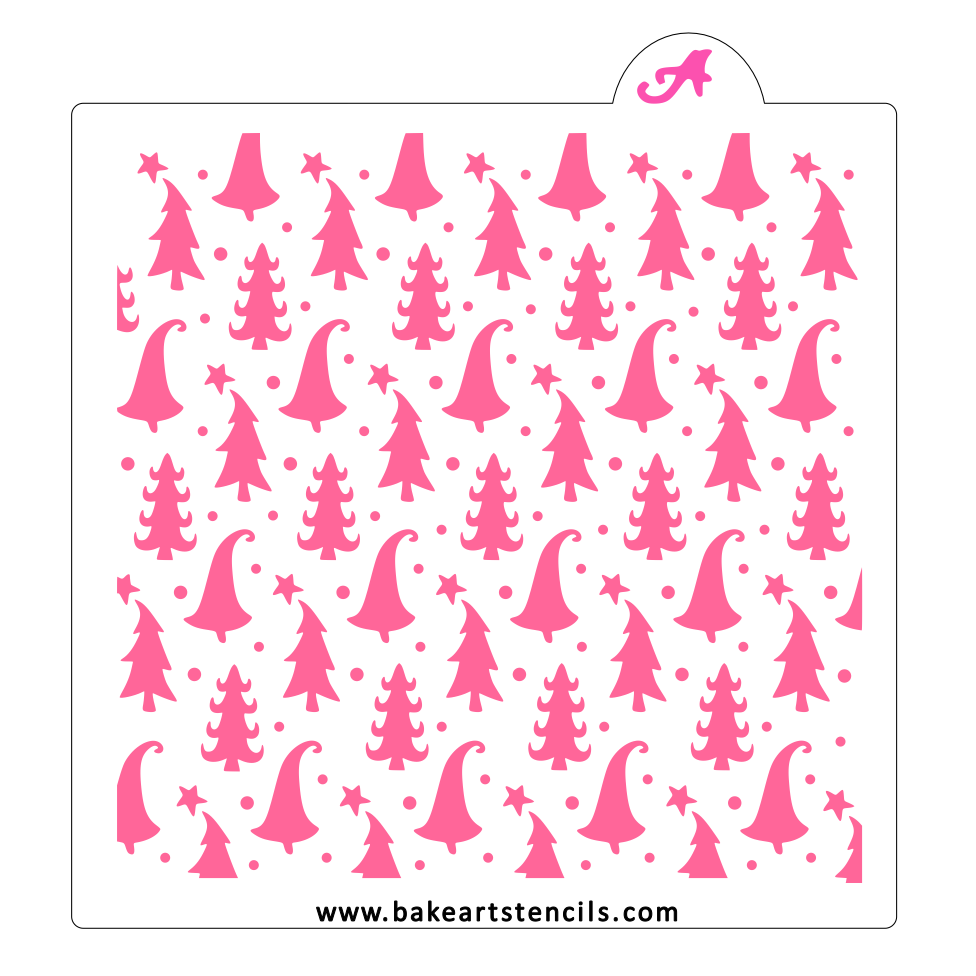 Whimsical Trees Pattern Stencil