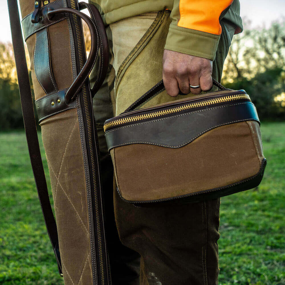 White Wing Waxed Canvas Hunting Shotgun Case