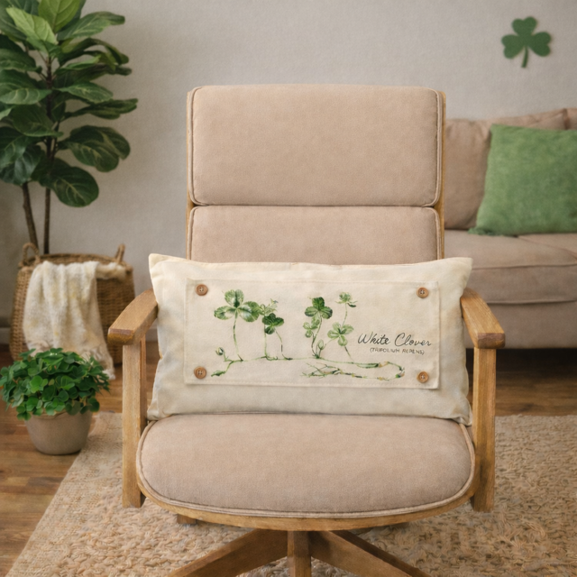 PILLOW ONLY (with fluffy insert): Natural Boho Cream: RECTANGLE BOHO PILLOW (with fluffy insert)