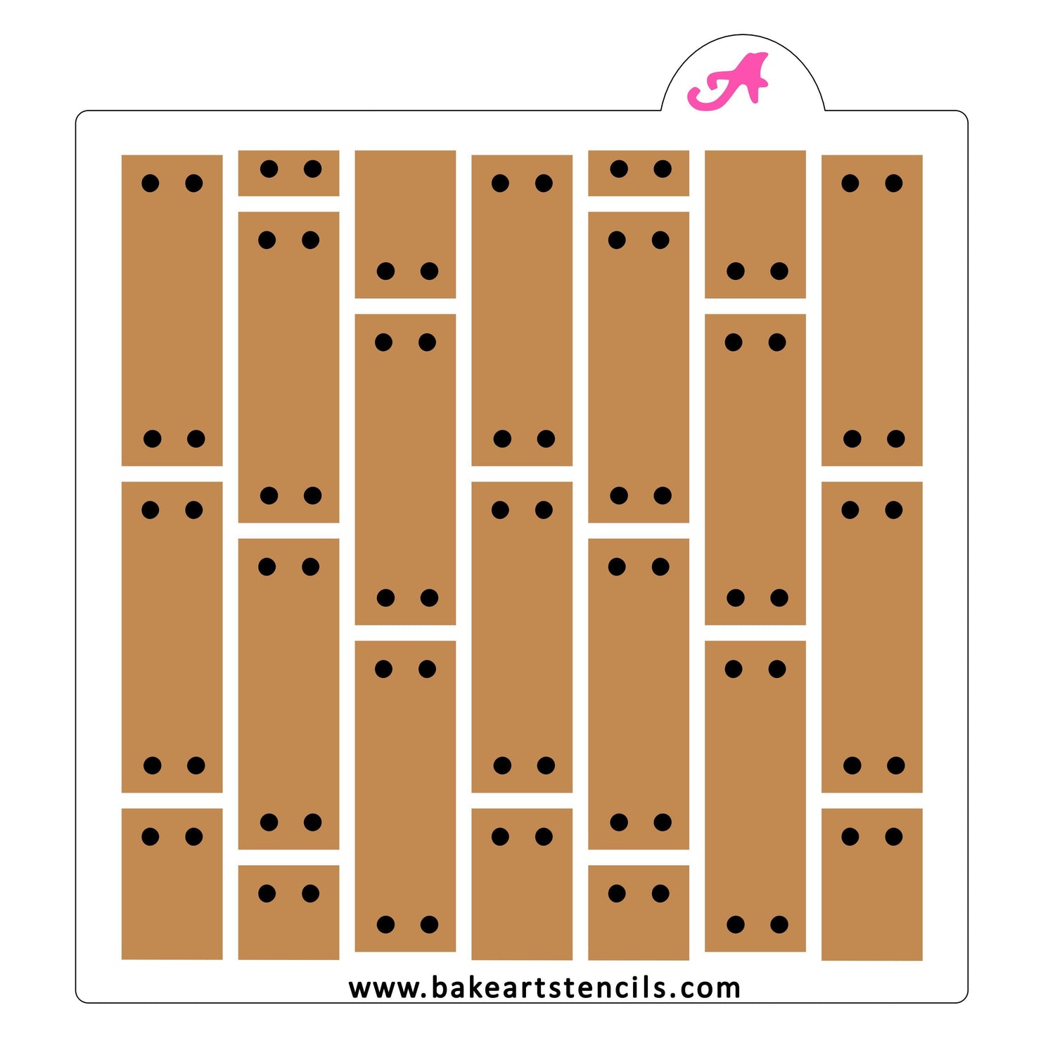 Wide Wood Floor Cookie Stencil Set