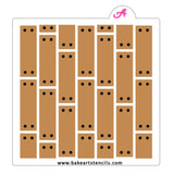 Wide Wood Floor Cookie Stencil Set