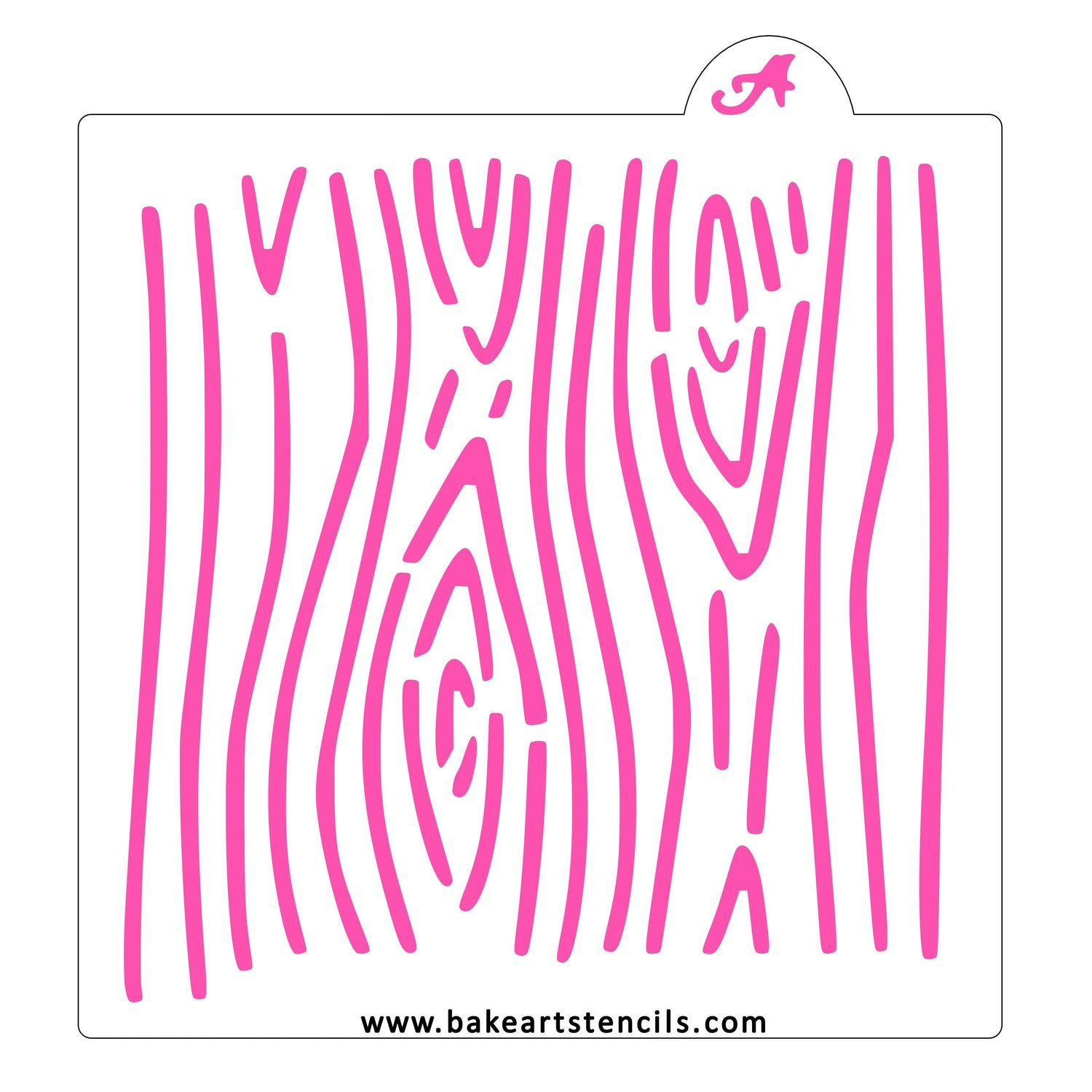 Wide Wood Grain Cookie Stencil