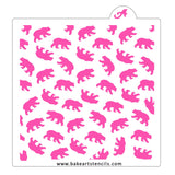 Wild Bears Pattern Cookie Stencil