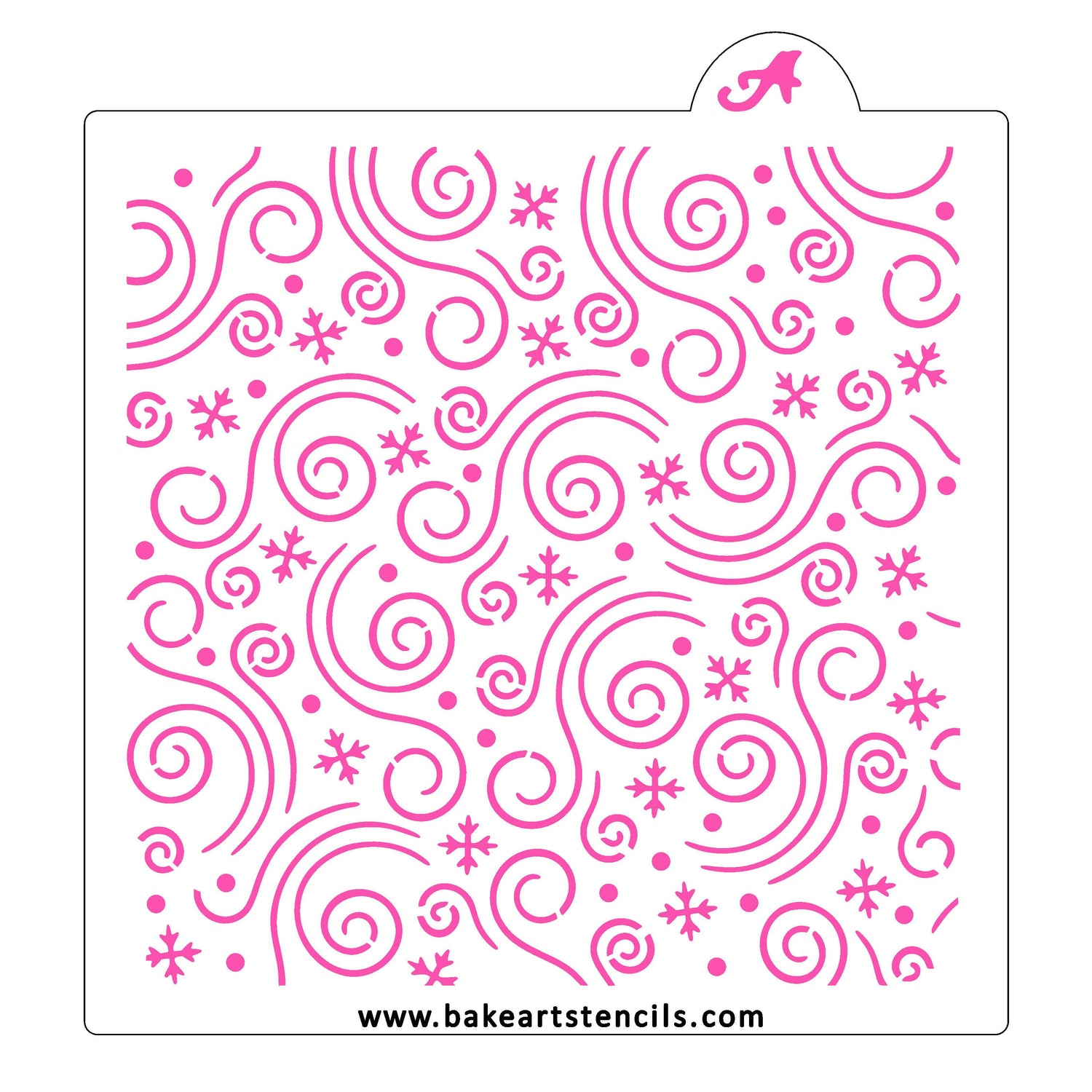 Windy Winter Pattern Stencil
