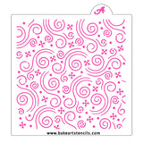 Windy Winter Pattern Stencil