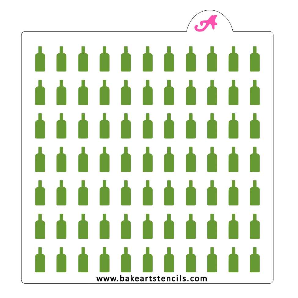 Wine Bottle Sprinkles Stencil