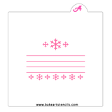 Winter Note Cookie Stencil