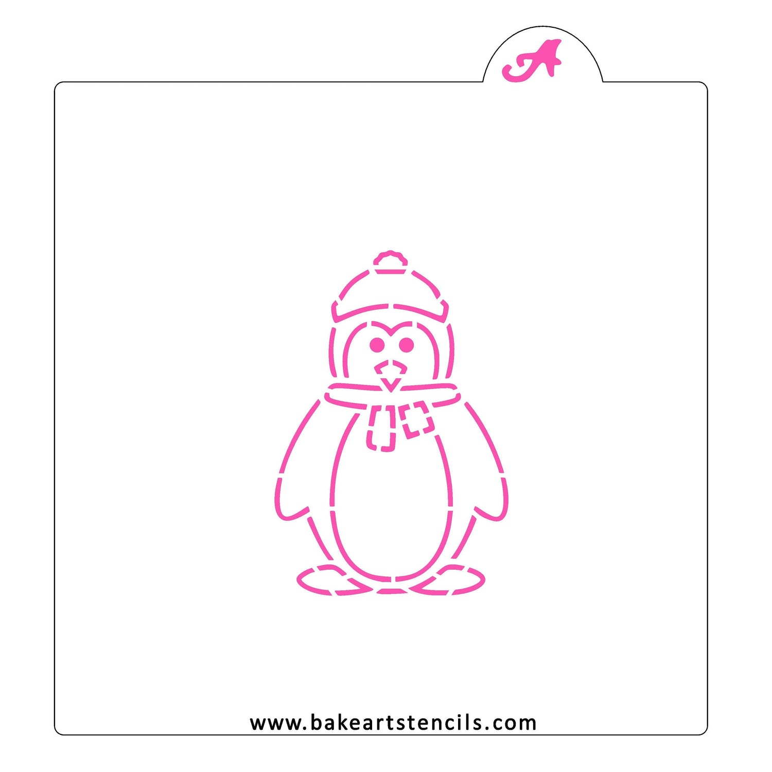 Winter Penguin PYO Stencil