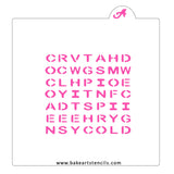 Winter Word Search Cookie Stencil