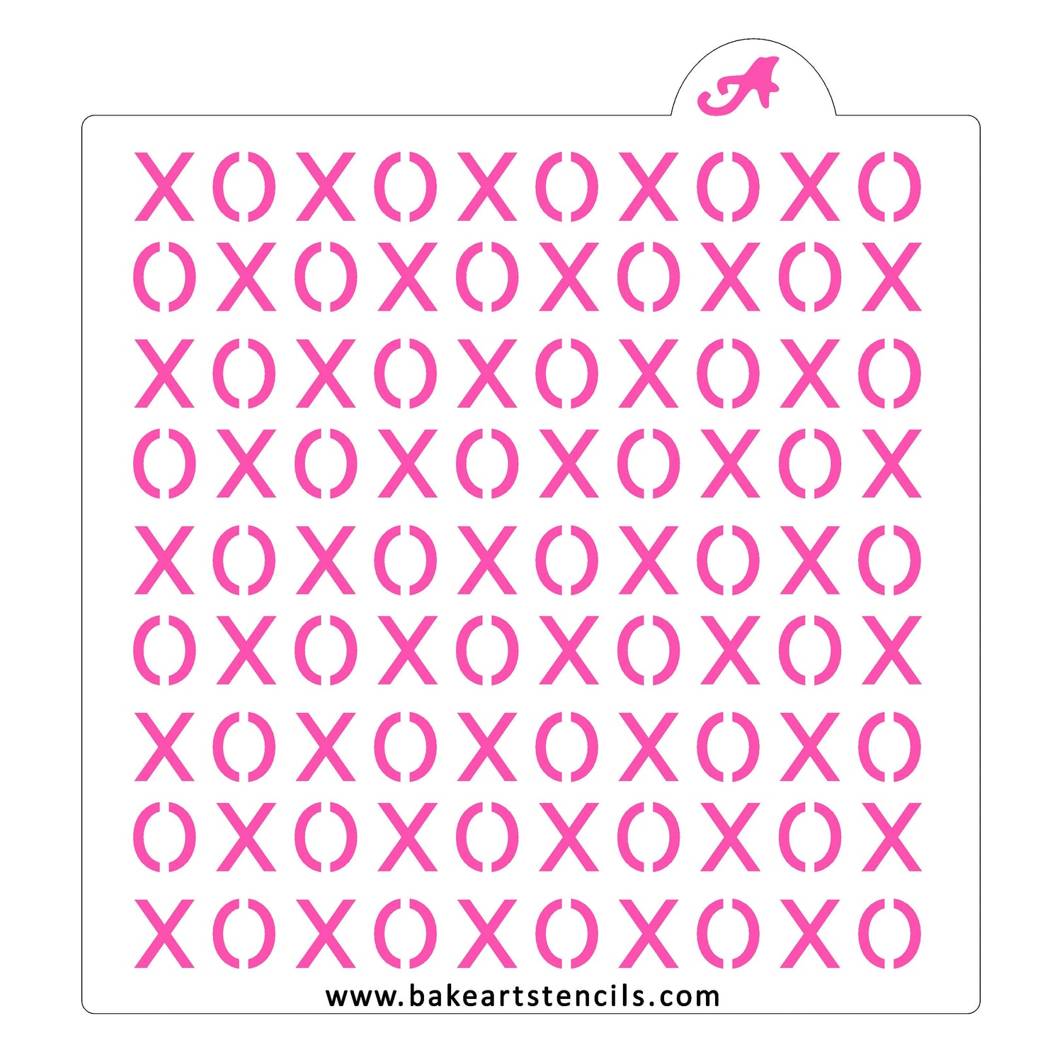 XOXO Pattern Stencil