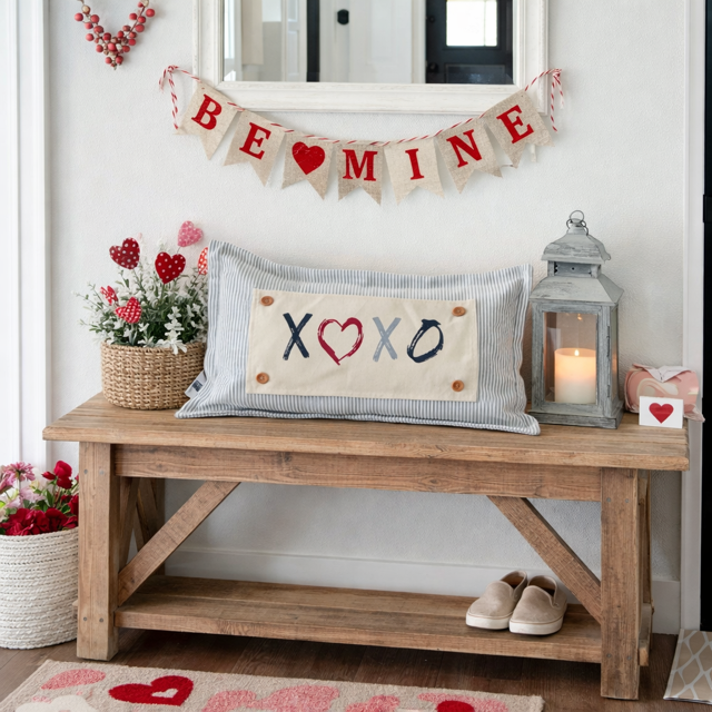 PANEL ONLY:  RECTANGLE 
Holiday Panel: Valentines, Winter, Love, Hugs, Kisses, Passion, Red, Wife Husband, Boyfriend, Girlfriend, Spouse, Kids, Vintage, Farmhouse, Heart; XOXO