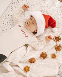 Be Merry Organic Cotton Baby Bodysuit Long Sleeve by Tenth & Pine, product image 5
