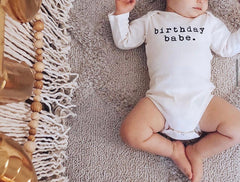 Birthday Babe Organic Bodysuit Long Sleeve by Tenth & Pine, product image 4
