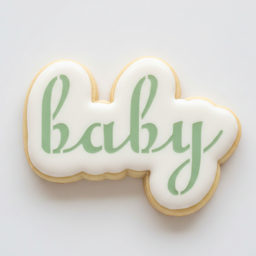 Baby Cookie Cutter and Stencil