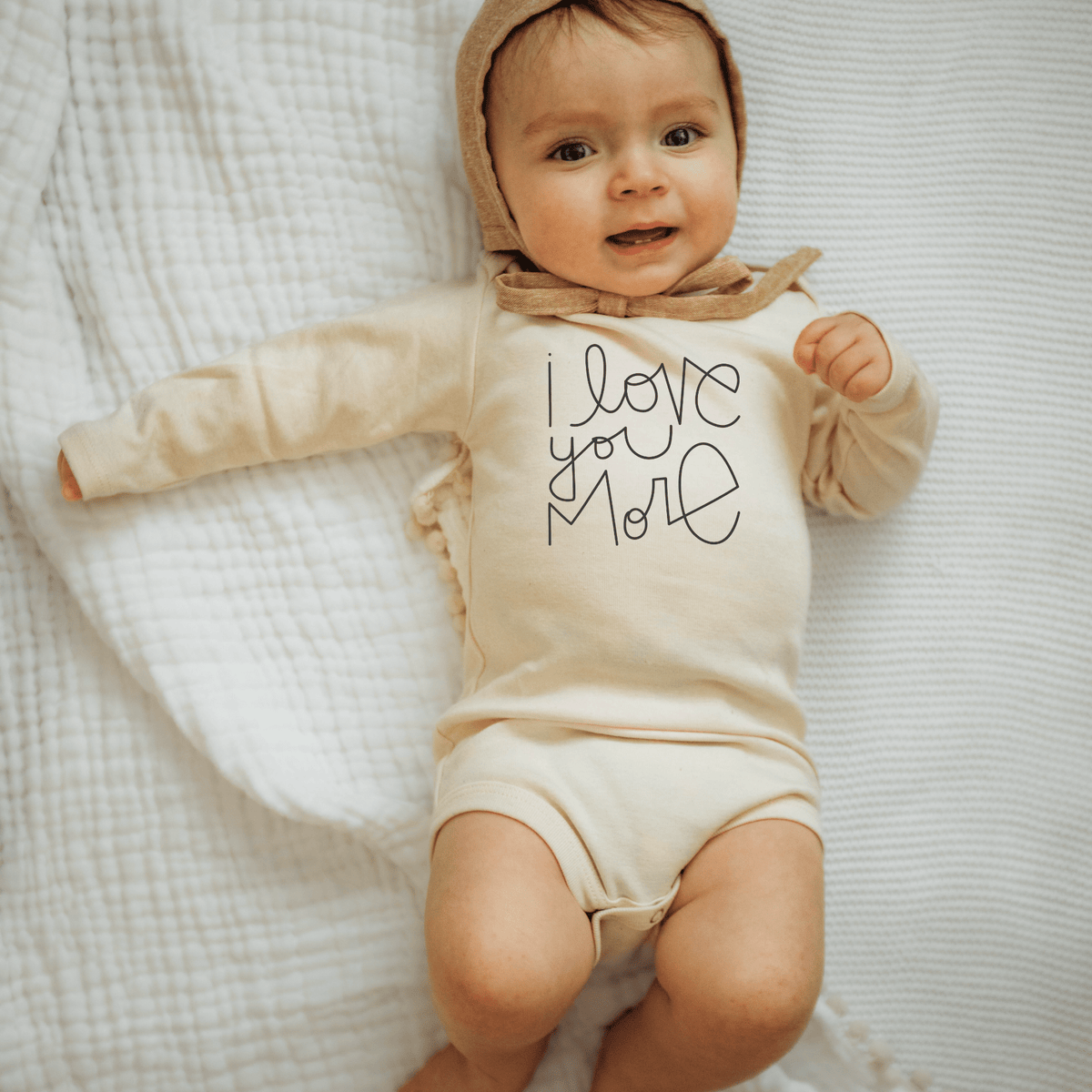 I Love You More - Long Sleeve Organic Baby Bodysuit by Tenth & Pine, product image 4