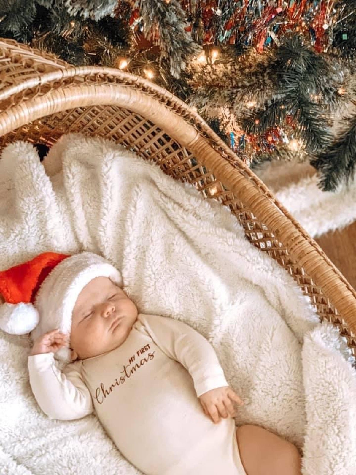 My First Christmas Organic Baby Bodysuit Long Sleeve by Tenth & Pine, product image 3