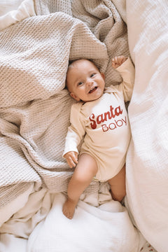 Santa Baby Organic Baby Bodysuit Long Sleeve by Tenth & Pine, product image 9