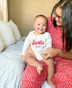 Santa Baby Organic Baby Bodysuit Long Sleeve by Tenth & Pine, product image 7
