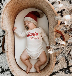Santa Baby Organic Baby Bodysuit Long Sleeve by Tenth & Pine, product image 8