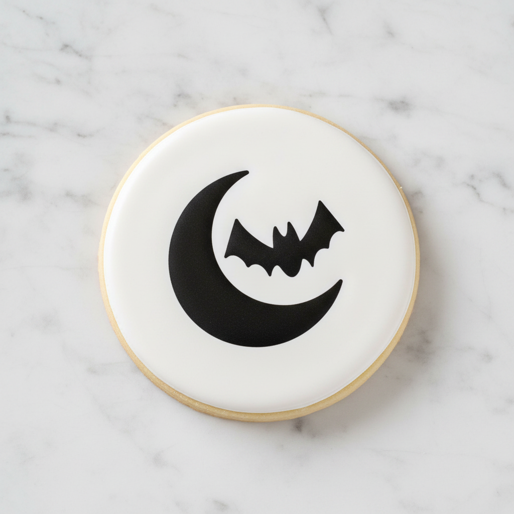 Bat and Moon Cookie Stencil