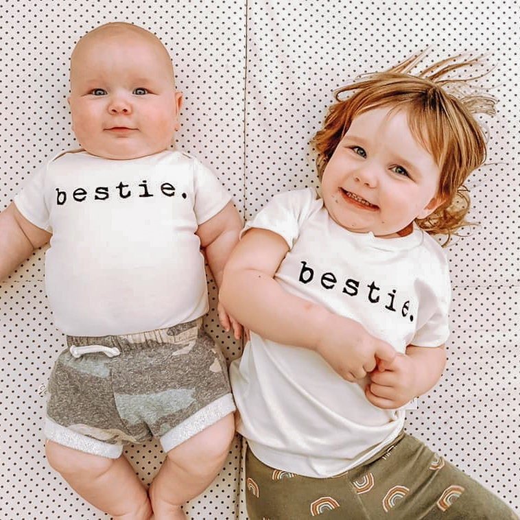Bestie Organic Cotton Baby Bodysuit Short Sleeve by Tenth & Pine, product image 3