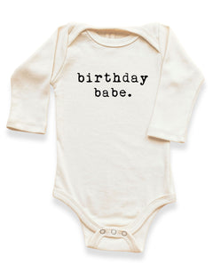 Birthday Babe Organic Bodysuit Long Sleeve by Tenth & Pine