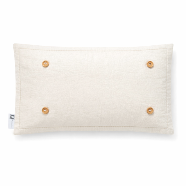 PILLOW ONLY (with fluffy insert): Natural Boho Cream: RECTANGLE BOHO PILLOW (with fluffy insert)