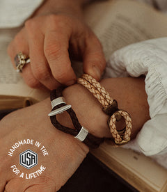 Braided Leather Bracelet - USA Made by The Local Branch