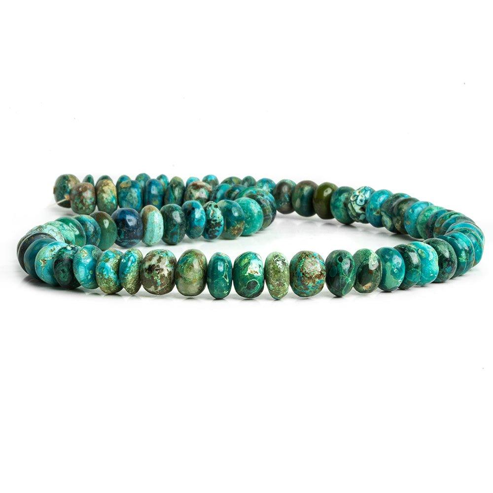 10-11mm Chrysocolla Plain Rondelle Beads 16 inch 62 pieces