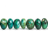 10-11mm Chrysocolla Plain Rondelle Beads 16 inch 62 pieces