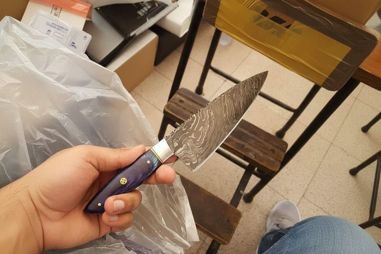 Custom Handmade Damascus Steel Chef Knife/ Kitchen Knife/Perfect Gift DK-0263