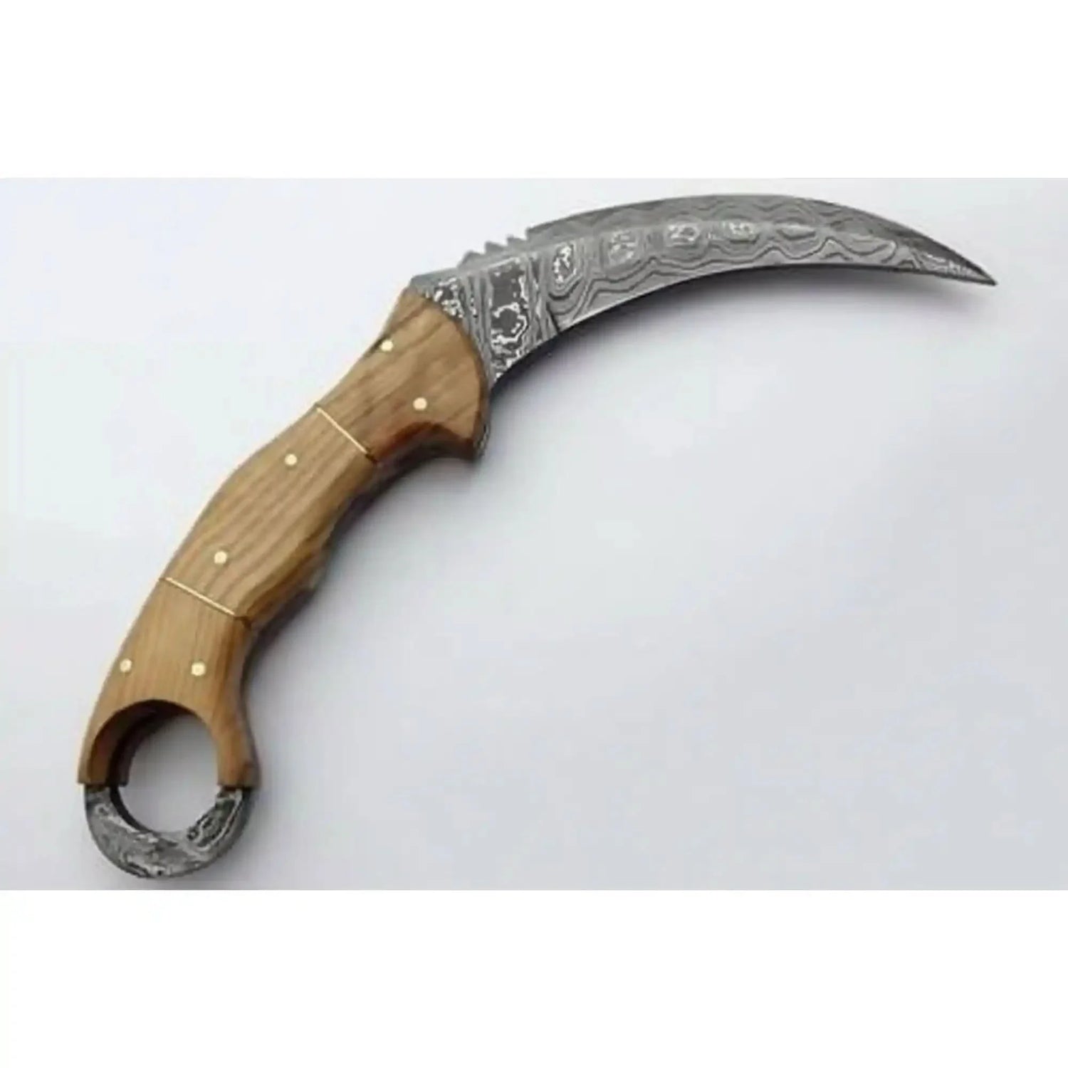 Custom Handmade Damascus Steel  Full Tang Karambit Knife