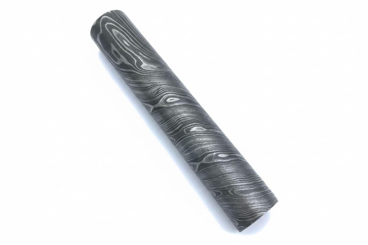 custom handmade Damascus Steel round bar rod with 25.5mm thick