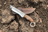 Custom Handmade Stainless Steel hunting knife  leather sheath BM-0096
