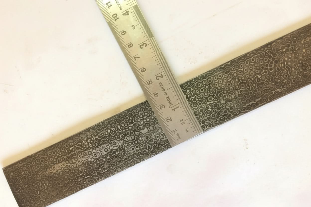 Raindrop Pattern Damascus Steel Billet Bar for Knife Making and Bladesmith Stock