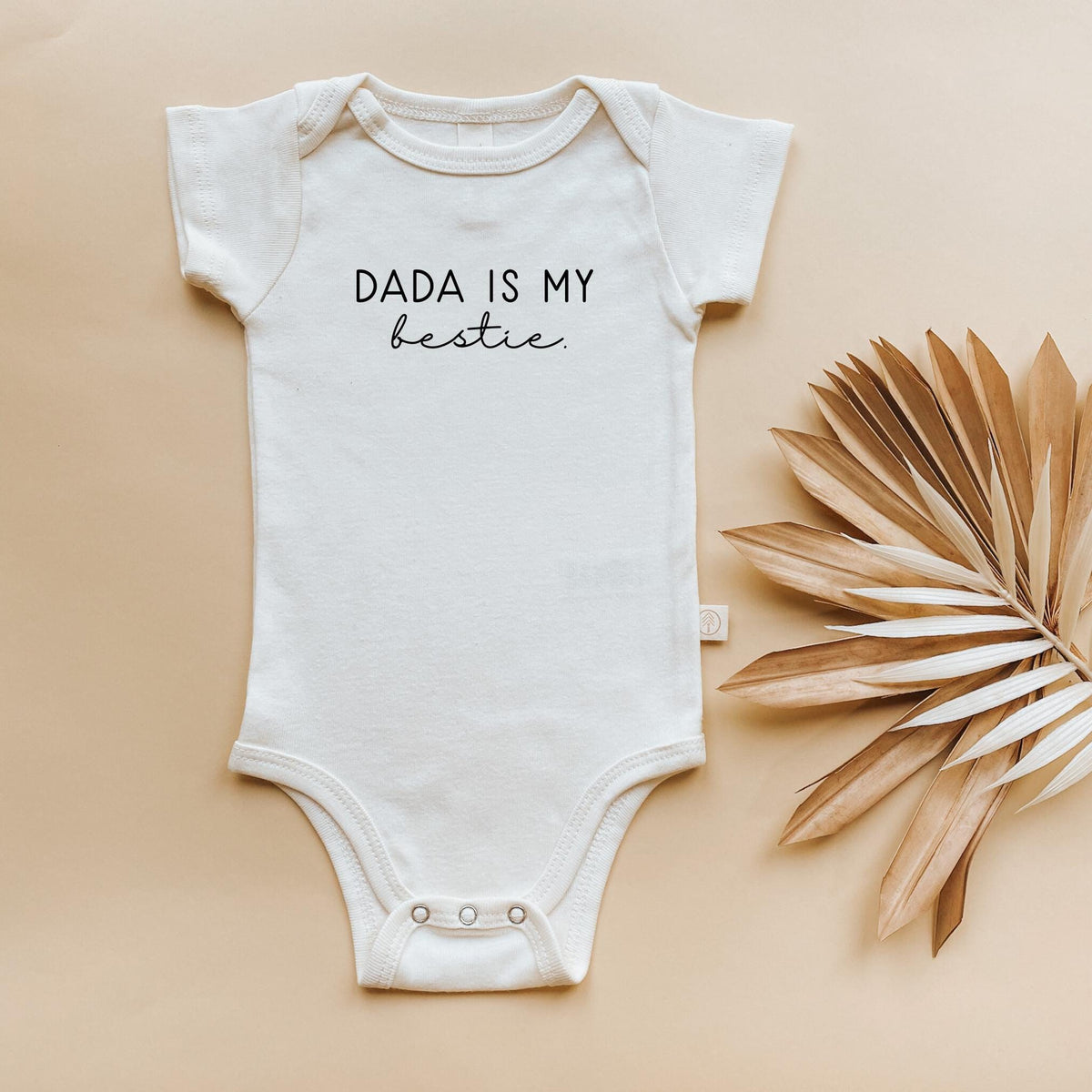 Dada is My Bestie Organic Baby Bodysuit by Tenth & Pine, product image 3